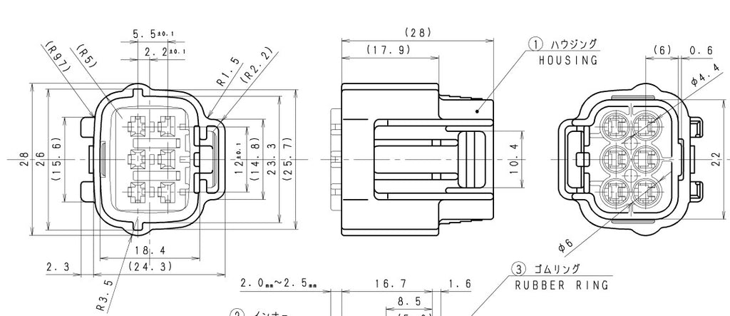 Sumitomo DL090 6F Connector 6195-0021