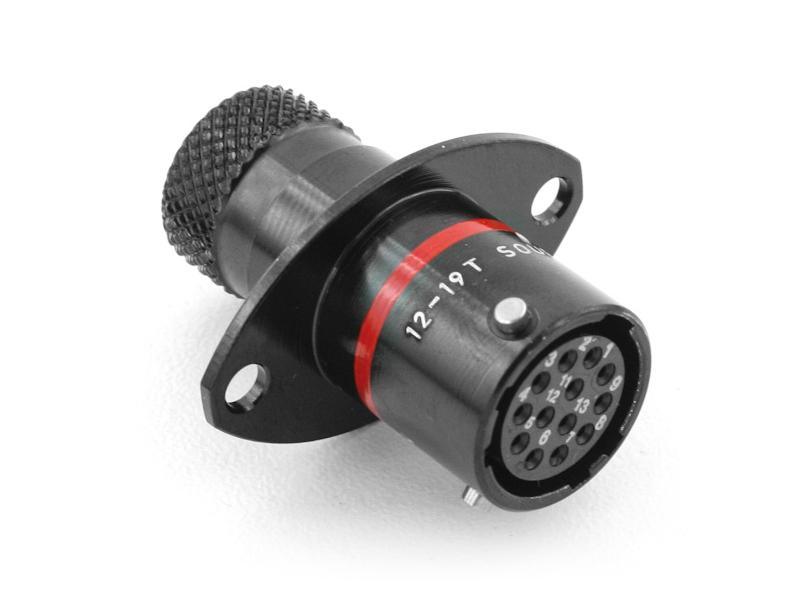 Souriau Autosport Flange Bulkhead Connector 13 socket contacts 8STA010-35SN