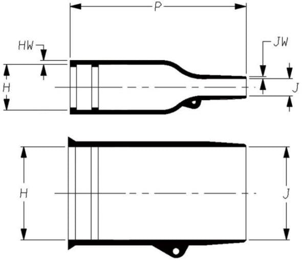 Straight Heatshrink Boot 154-42-GW24
